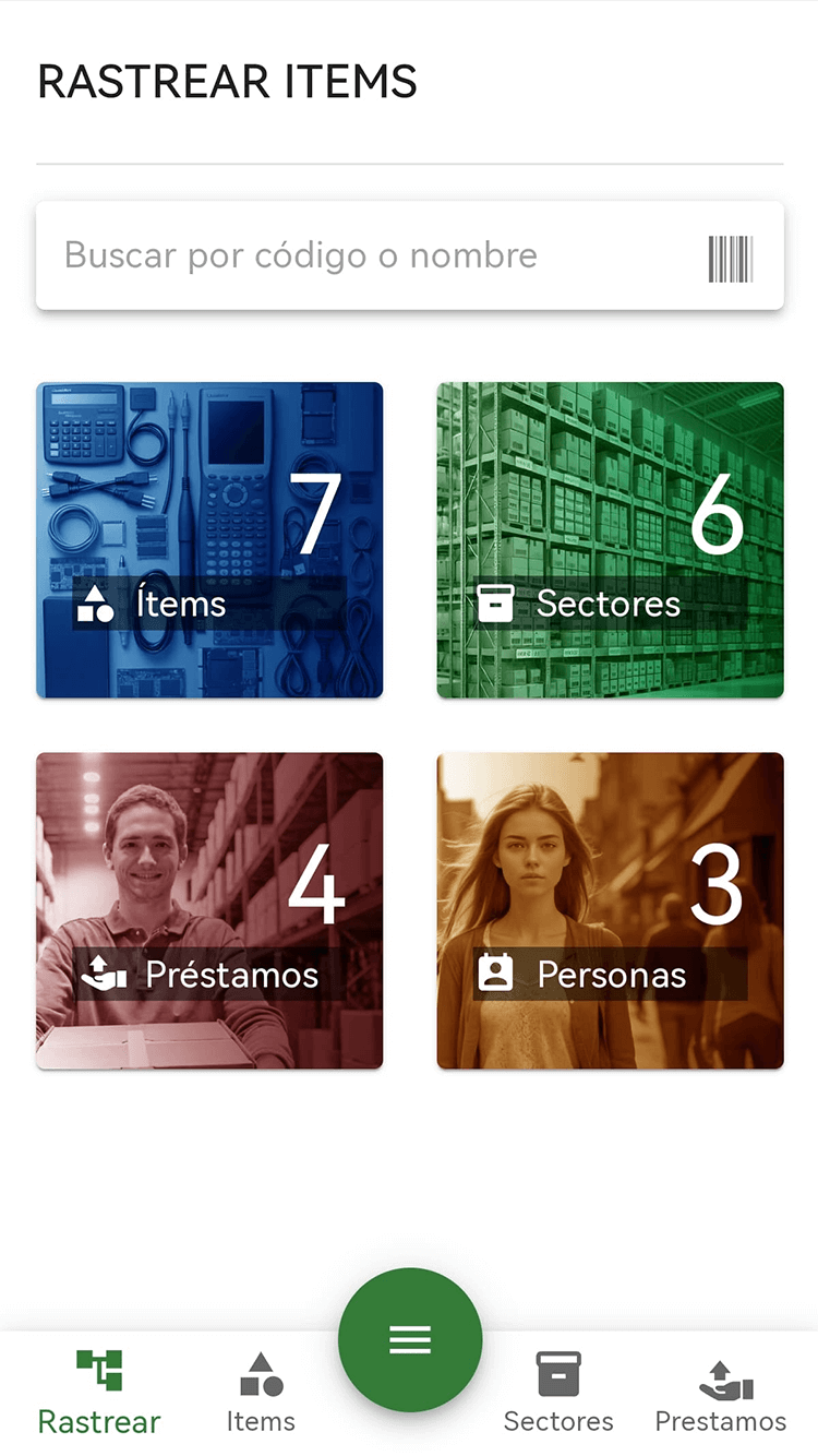WA Inventario en un teléfono